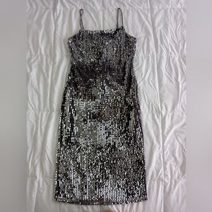 Forever 21 Sequined Mesh Dress, Size M